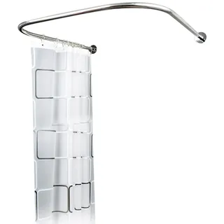 Duschvorhangstange Rund U-Form Edelstahl Duschstange Gebogene Bad-Vorhangstange 304 Edelstahl Duschspinne Duschschirm Duschvorhangwinkelstangen, FüR Badezimmer, KüChe, Umkleidekabine.
