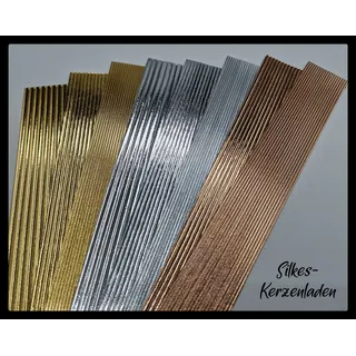 Silkes-Kerzenladen Wachsstreifen/Verzierwachs ★ SILBER 1mm ★ VST 01