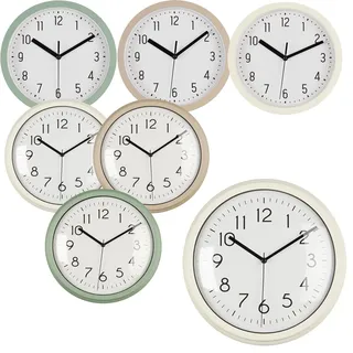 LS-LebenStil Vintage Wanduhr Küchenuhr 26cm Cream Weiß Leicht Ablesbar Bürouhr Rund Retro Nostalgie ideal im Schlafzimmer Flur Büro Küche Wohnzimmer Esszimmer sehr leise mit großen Ziffern