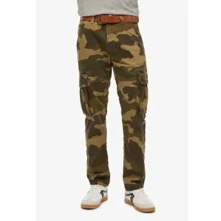 Superdry für Herren. M7011132A Cargo Core Hose braun (30/32), Lässig, Camouflage, Baumwolle