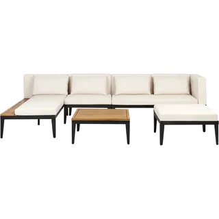 Beliani Bracciano Lounge Set 4-Sitzer hellbraun