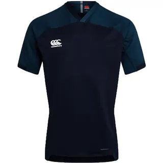Canterbury Herren Vapodri Evader Hooped Jersey | Technology Pro Athletic Fit Durable Technisches Rugby-Trikot, Navy, XXL EU