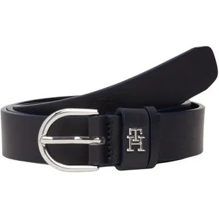 Tommy Hilfiger Damen Gürtel Essential Effortless aus Leder, Blau (Space Blue), 135 cm - 135