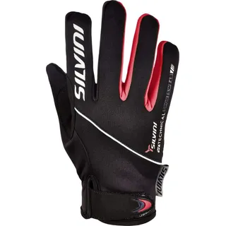 SILVINI Junior Ortles Softshell Handschuhe mit Anti Rutsch Silikon Finger Riemen & Klettverschlusses Schwarz - 9-10