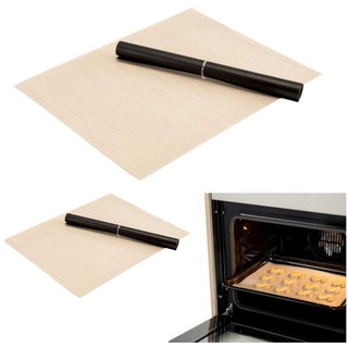 Best Direct® Backmatte Handy Roast®, Fiberglas (Spar Set, 4-tlg., 1er oder 2er Pack), Set wiederverwendbare Backmatte und Grillmatte, zuschneidbar beige|schwarz