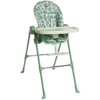 Chicco Polly Essential, Kinderhochstuhl für Babys Von 0 Monaten bis 15 kg, 3 Neigepositionen, 7 Höhenstufen, verstellbarer Fußstütze, Kompakt verstaubar, Modernes Design, Grün