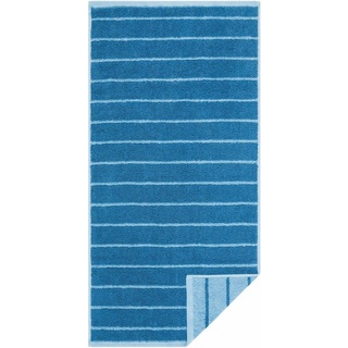 Egeria Handtuch »Line«, Walkfrottee (2-St), Streifendessin, 100 % Baumwolle blau
