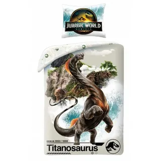 Halantex Jurassic World Titanosaurus Grau 140 x 200 cm + 70 x 90 cm