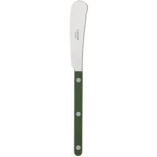 SABRE PARIS - Buttermesser 20cm - Bistrot - Rundes Messer Für Butter, Honig, Marmelade - Edelstahl & Nylon - Spülmaschinenfest - Grün
