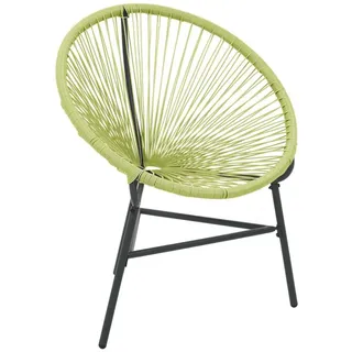 furnicato Gartenstuhl Acapulco-Stuhl Poly Rattan Grün 69x66x87 cm (1 St) grün