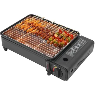Tragbarer Tischgrill Gas, BBQ Barbecue Grill, Campingkocher, Camping Gasgrill Klein mit Tragetasche, Outdoor Gaskocher Gasgrill, Camping-Gaskocher, Barbecue Butan Griller