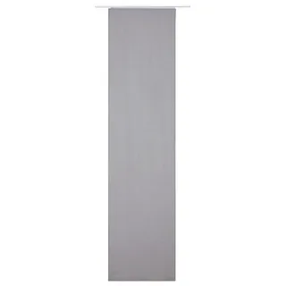 ELBERSDRUCKE Schiebevorhang Lino 07 grau Blickdicht 245 x 60 cm Flächenvorhangmit Klettband für Wohnzimmer Schlafzimmer Flur