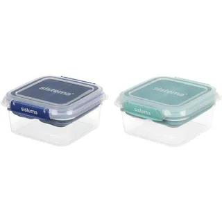6x Sistema Lunchbox, Lunchbox, Grün, Mehrfarbig, Blau