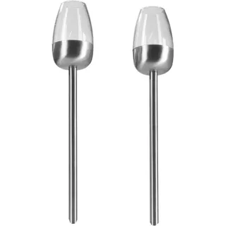 DS PRODUKTE Solar-Fackel 2er Set Metall 2er Set silber