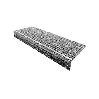 Floordirekt Step Stufenmatte PES, Glasgarn, PVC Grau 250 x 730 mm