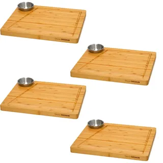 Dune Design Bambus-Servierbrett 4-tlg. 30 x 25 cm Beige/Braun