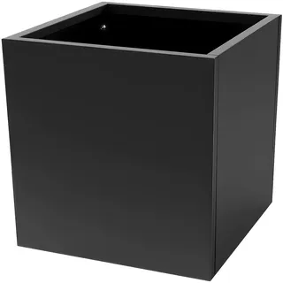 FROPIJ Pflanzkübel Groβ Auβen, Blumentopf Outdoor Quadratischer Blumenkübel aus Stahl, Wetterfester Übertopf mit Handschuhe für Garten, Terrasse, Balkon & Wohnräume (50x50x50cm, Schwarz)