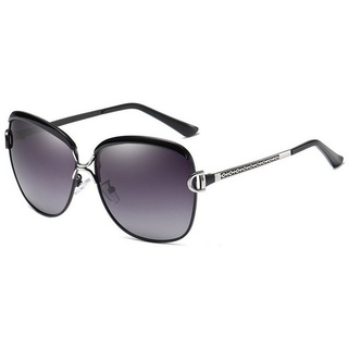 FIDDY Sonnenbrille Damen-Polarisierte Sonnenbrille mit zweifarbigen Gläsern (1-St) schwarz
