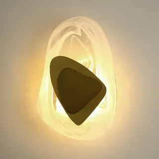 Wandleuchte Für Wohnzimmer, Schlafzimmer, Nachttischlampe, Kreative Skandinavische Leuchte, Luxuriöses Arbeitszimmer, Balkon, Minimalistische Postmoderne Kristall-wandleuchte, Dreifarbige Dimmbare Gol