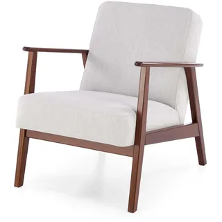 KRESTON Sessel ASENTO, Retro Cocktailsessel aus Massivholz für Wohnzimmer, TV Sessel