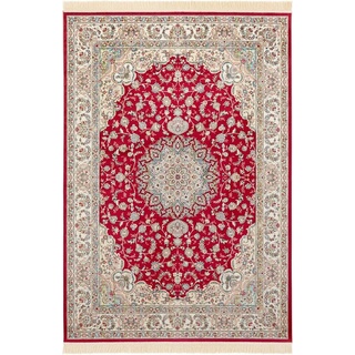 Teppich Antik Nain, NOURISTAN, rechteckig, Höhe: 5 mm, Orientalisch mit Fransen, Orient, Wohnzimmer, Schlafzimmer, Esszimmer grün|rot