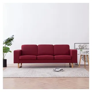 vidaXL Couch Stoff 3-Sitzer Rot