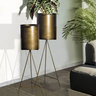 FineBuy 2er Set Ø 20 x 20 cm Gold
