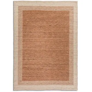 Paulig Teppiche Webteppich Double D 130 x 200 cm Schurwolle Terra