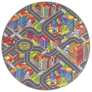 Snapstyle Big City Kinderteppich Ø 133 cm Bunt