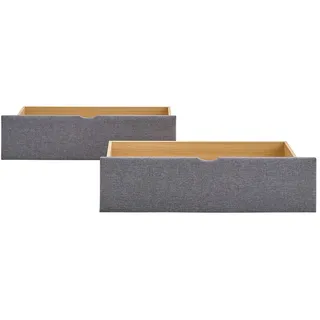 Homestyle4u Bettkasten 99 x 42,5 x 26 cm Grau