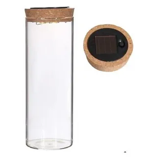Ideas4seasons Glastopf/Vase fur Pflanzenokosystem - Deckel mit LED-Beleuchtung - 8 x 22 cm