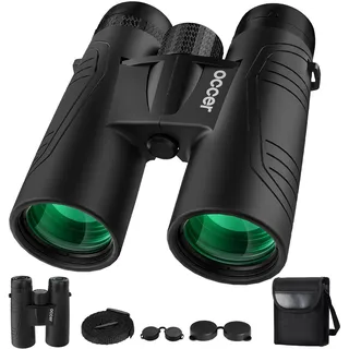 Occer 15x42 Fernglas Erwachsene, High Power für Vogelbeobachtung & Jagd | BAK4 Prisma & FMC Linsen, 16mm Okular, Leichtes Kompaktes Fernglas für Wandern Safari Reisen, Geschenk für Männer