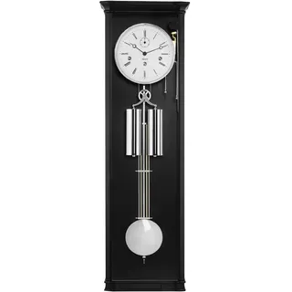 Hermle Pendelwanduhr Pendeluhr Mechanik Westminster (Kleine Sekunde, Gewicht über Seilrolle) schwarz