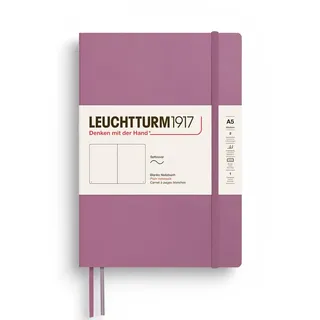 Leuchtturm1917 Notizbuch Medium A5, Softcover 123 nummerierte Seiten, Dusty Rose blanko