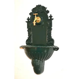 Wandbrunnen Graf von Gerlitzen Blumenampel Alu Bassena Wand Brunnen Kran Ablauf FOU2-G Kleiner kran