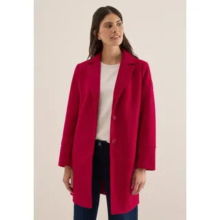 Wollmantel CECIL, Damen, Gr. XXL (46), rot (beaujolais rot), Stoff, Obermaterial: 90% Polyester, 10% Viskose. Futter: 100% Polyester, unifarben, comfort fit ca. Mitte Oberschenkel, V-Ausschnitt, abgesteppt, Mäntel, mit Reverskragen