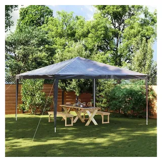 vidaXL Faltpavillon 4 x 4 m inkl. 4 Seitenteile Schwarz