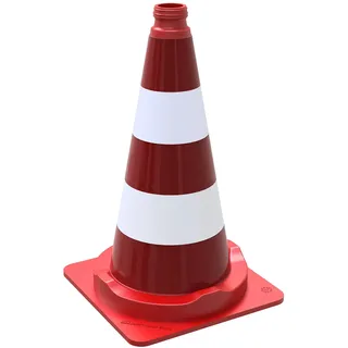 Schake Leitkegel Einteilig 50 cm Rot-Weiß