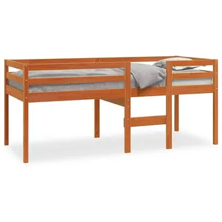 vidaXL Hochbett Wachsbraun 80 x 200 cm Kiefer massiv