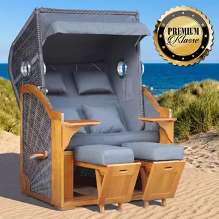 Strandkorb OCEAN VIEW Prestige grau
