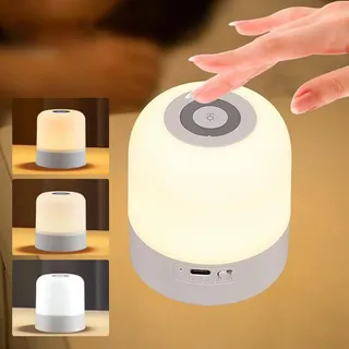 LED Nachttischlampe Touch Dimmbar mit 3 Modi Nachtlicht USB Aufladbar Touch Lampe Tischlampe Kabellos Stilllicht Tischlampen Kleine Tischlampe Nachtlampe Bedside Lamp Stimmungslicht für Schlafzimmer