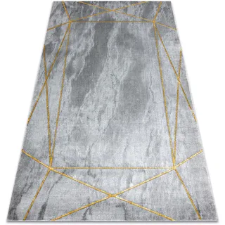 RugsX Emerald Teppich 80 x 150 cm Grau/Gold