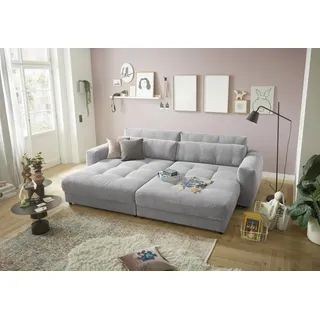 MID.YOU Big-Sofa Polyester 2-Sitzer Hellgrau