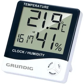 Grundig Wetterstation Digital Weiß/Schwarz 9,5x10,5x2