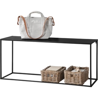 [en.casa] Konsolentisch Alboraya 50x115x32 cm Kratzfest Metall Schwarz