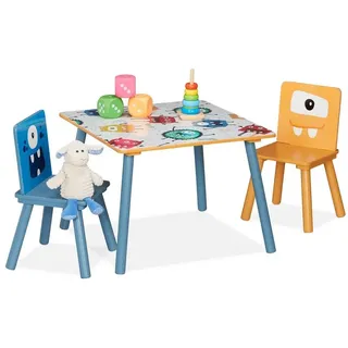 Relaxdays 3-teilige Kindersitzgruppe Monster-Motiv