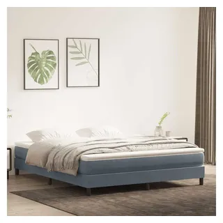 vidaXL Boxspringbett ohne Matratze Dunkelgrau 180x220 cm Samt