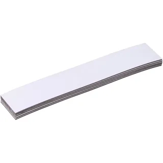 100 Magnetetiketten beschreibbar 15 x 80 mm  | weiß, Ferrit|PVC