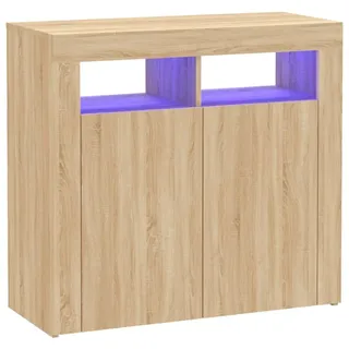 vidaXL Sideboard 80 x 75 x 35 cm Braun / Schwarz