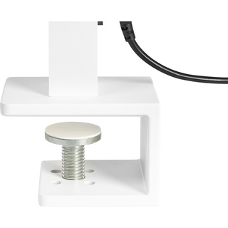 Beliani, Tischlampe, Schreibtischlampe LED Metall weiß klemmbar VOLANS (11200 lm)